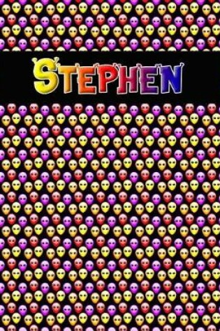 Cover of 120 Page Handwriting Practice Book with Colorful Alien Cover Stephen