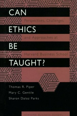 Cover of Can Ethics be Taught?