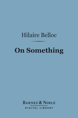 Book cover for On Something (Barnes & Noble Digital Library)