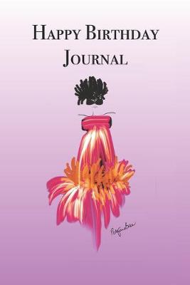 Book cover for Happy Birthday Journal with Girl in Party Dress