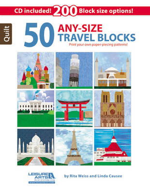 Book cover for 50 Any- Size Travel Quilt Blocks