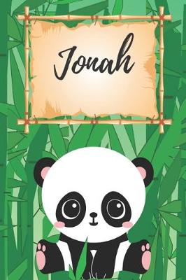 Book cover for personalisiertes Notizbuch Panda / Malbuch / Kritzelbuch / Tagebuch / Journal / Notizheft / DIN A5 / Geschenke Jonah