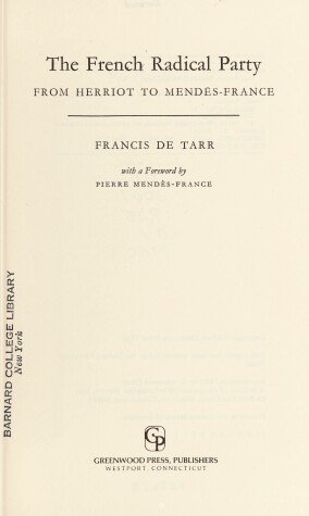 Cover of The French Radical Party