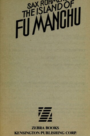 Cover of Sax Rohmer's the Island of Fu Manchu