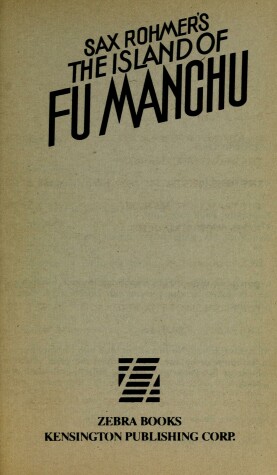 Book cover for Sax Rohmer's the Island of Fu Manchu