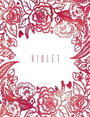 Book cover for Violet. Dotted Notebook