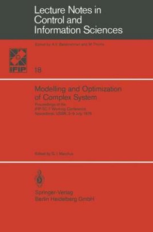 Cover of Modelling and Optimization of Complex System