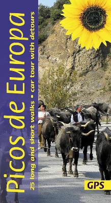 Book cover for Picos de Europa Guide: 25 long and short walks with detailed maps and GPS; car tour with pull-out map