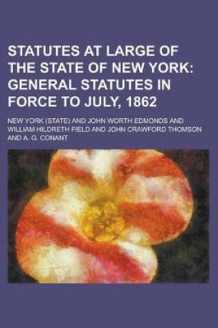 Cover of Statutes at Large of the State of New York