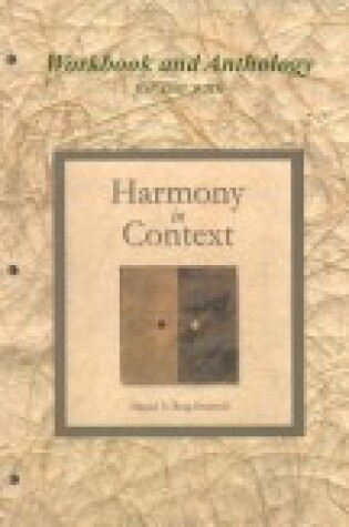 Cover of Workbook/Anthology for Use with Harmony in Context