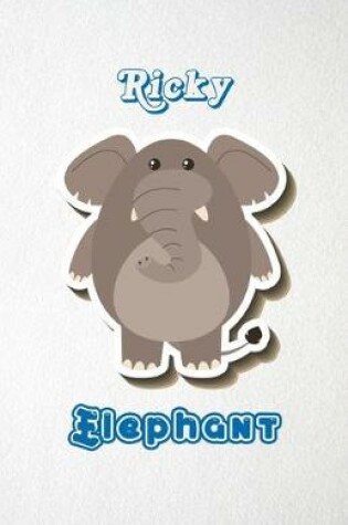 Cover of Ricky Elephant A5 Lined Notebook 110 Pages