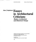 Book cover for Essays in Architectural Criticism