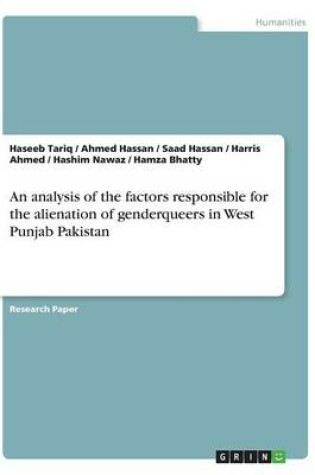 Cover of An analysis of the factors responsible for the alienation of genderqueers in West Punjab Pakistan