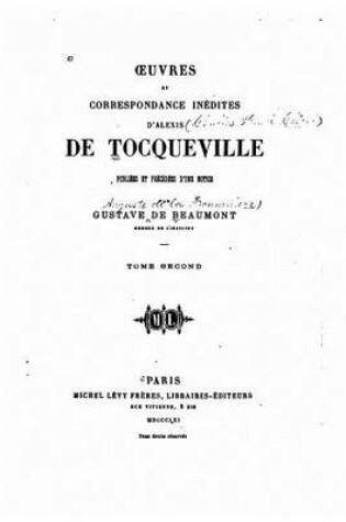 Cover of Oeuvres et correspondance inedites d'Alexis de Tocqueville