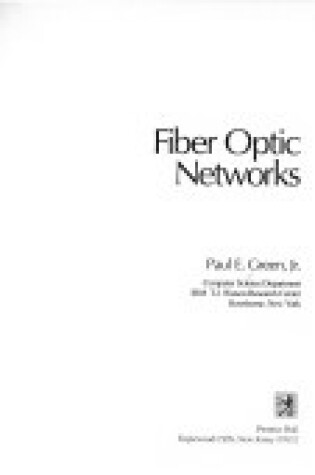 Cover of Fiber Optic Communication Networks