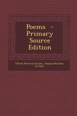 Cover of Poems - Primary Source Edition