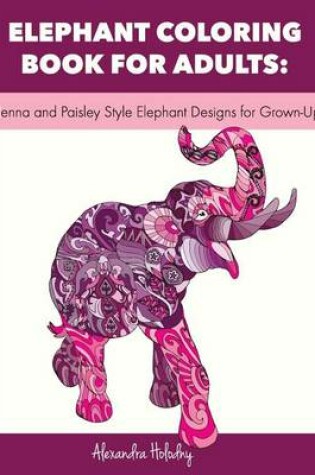 Cover of Elephant Coloring Book for Adults