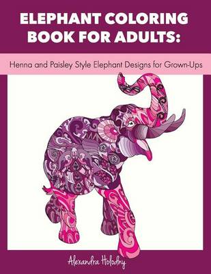 Book cover for Elephant Coloring Book for Adults