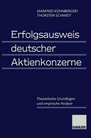 Cover of Erfolgsausweis deutscher Aktienkonzerne