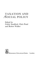 Cover of Taxation and Social Policy