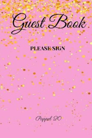 Cover of Guest Book- Pastel Pink - For any occasion - 66 color pages -8.5x8.5 Inch