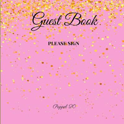 Book cover for Guest Book- Pastel Pink - For any occasion - 66 color pages -8.5x8.5 Inch