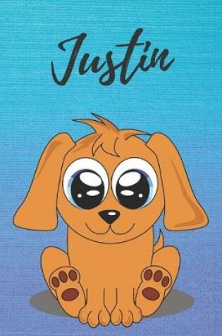 Cover of Justin dog coloring book / notebook / journal / diary