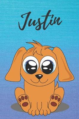 Book cover for Justin dog coloring book / notebook / journal / diary