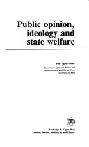 Book cover for Public Opinion, Ideology and State Welfare