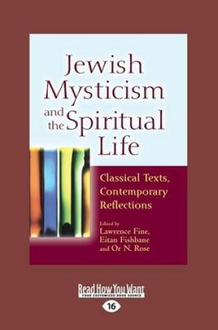Cover of Jewish Mysticism and the Spiritual Life