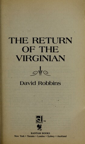 Book cover for The Return of the Virginian