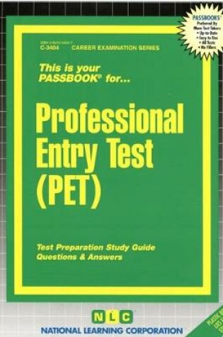 Cover of Professional Entry Test (PET)