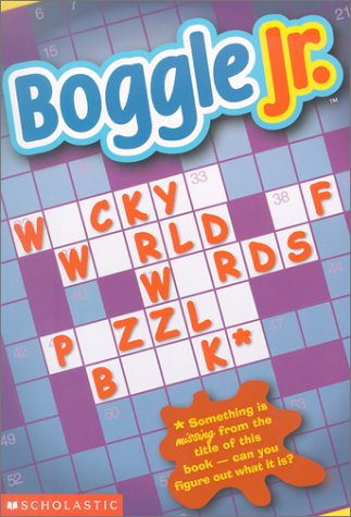 Book cover for Boggle Jr. Wacky World of Words Puzzle Book