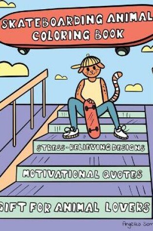 Cover of Skateboarding Animals Coloring Book