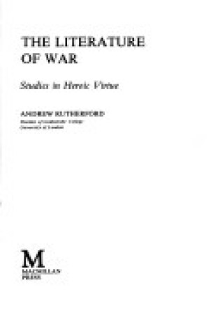 Cover of The Literature of War