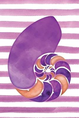 Book cover for Ocean Purple Sea Shell Watercolor Journal