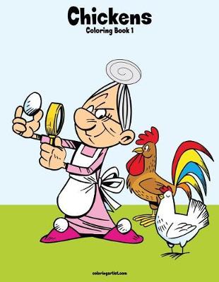 Book cover for Chickens Coloring Book 1