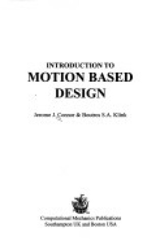 Cover of Introduction to Motion Based Design