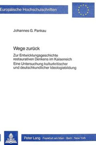 Cover of Wege Zurueck