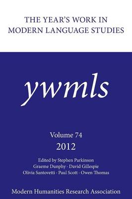 Cover of The Year's Work in Modern Language Studies 2012