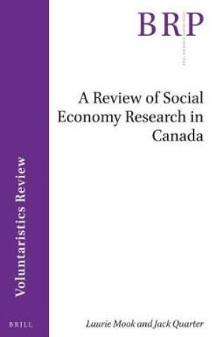 Cover of A Review of Social Economy Research in Canada