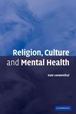 Cover of Religion, Culture and Mental Health