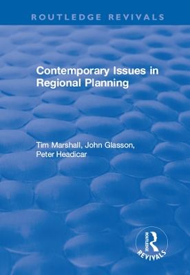 Book cover for Contemporary Issues in Regional Planning