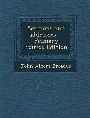 Book cover for Sermons and Addresses