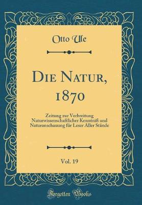 Book cover for Die Natur, 1870, Vol. 19