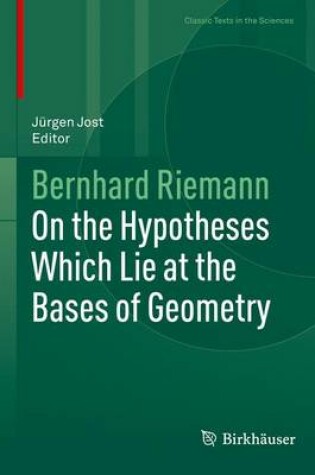 Cover of On the Hypotheses Which Lie at the Bases of Geometry