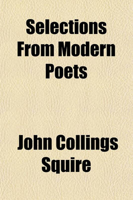 Book cover for Selections from Modern Poets