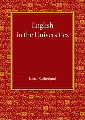 Book cover for English in the Universities