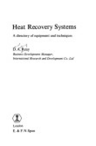 Cover of Reay: *Heat* Recovery Systems - A Direct