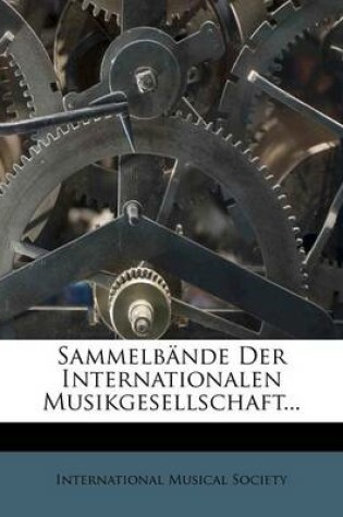 Cover of Sammelbande Der Internationalen Musikgesellschaft...